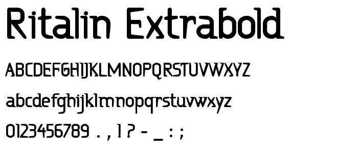 Ritalin ExtraBold font